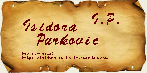 Isidora Purković vizit kartica